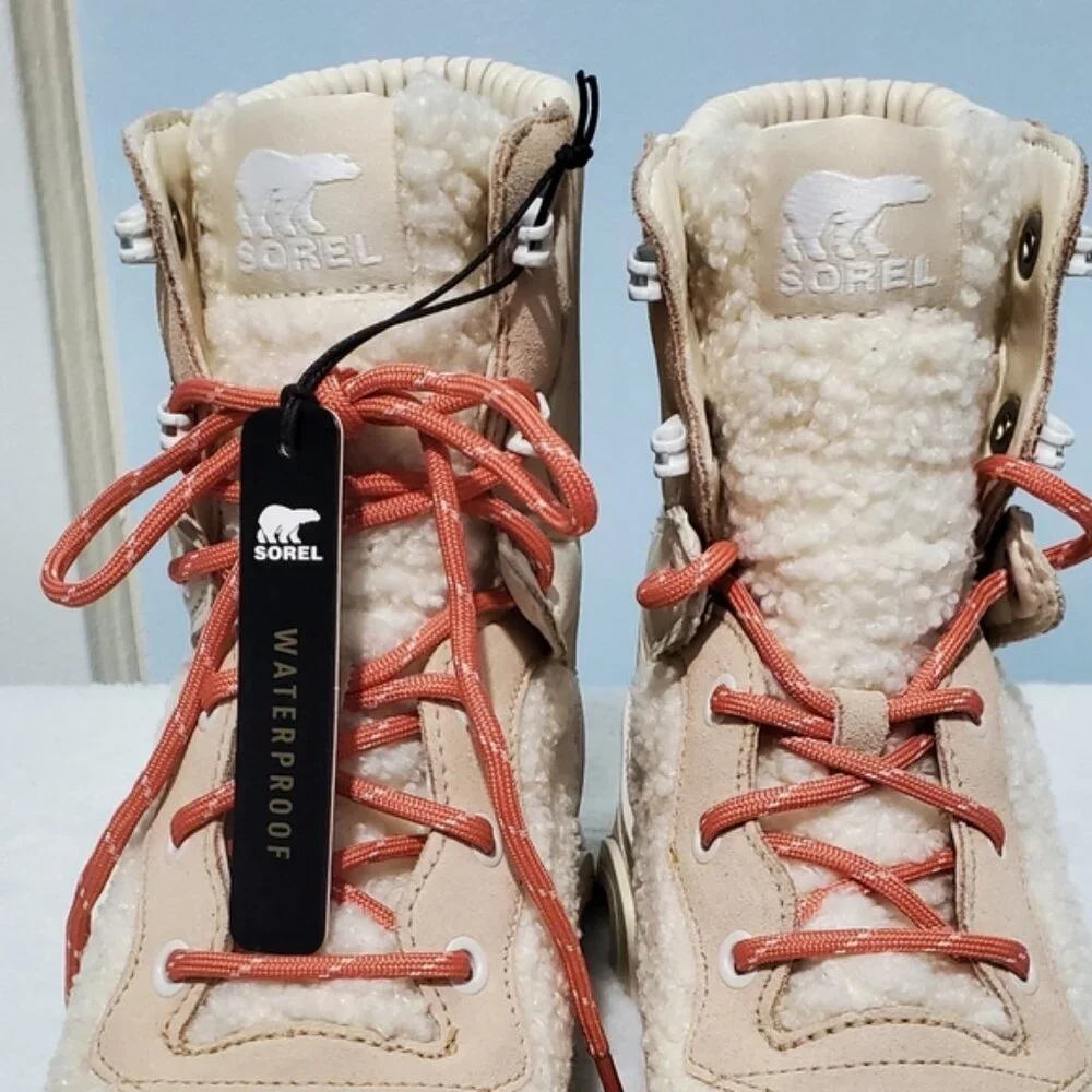 NWT Sorel Brex Cozy Shearling Lace-Up Boot Sz 9 - Picture 3 of 10